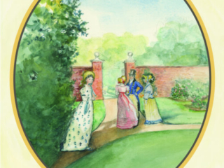 At that moment - Jane Austen card on sale at Winchester Cathedral gift shop.
