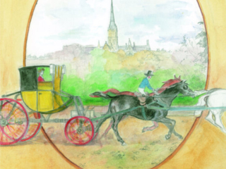 She rather dreaded than sought for the first view of that well-known spire  - Jane Austen card on sale at Winchester Cathedral gift shop.