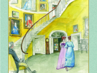 My Darcy was directly invited  - Jane Austen card on sale at Winchester Cathedral gift shop.